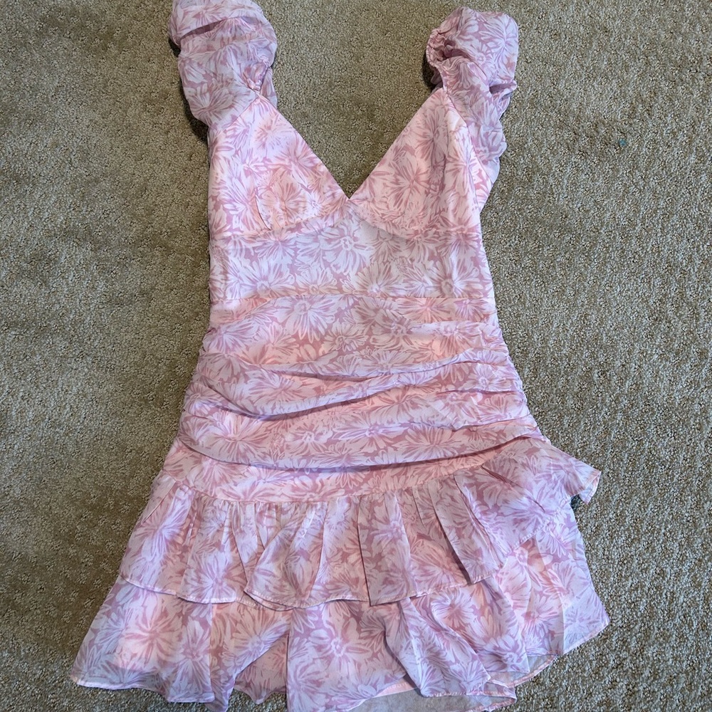 Selfie Leslie Floral Pink Dress